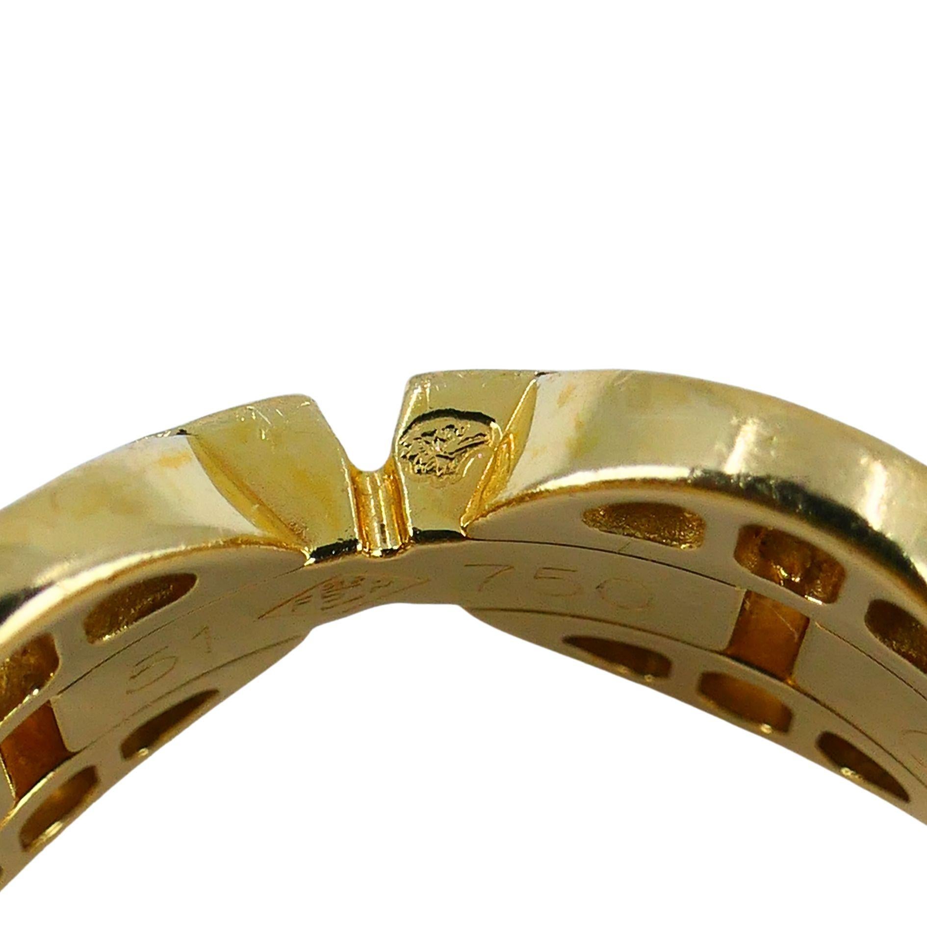 Bague en or 18k à diamants Cartier Maillon en vente 7