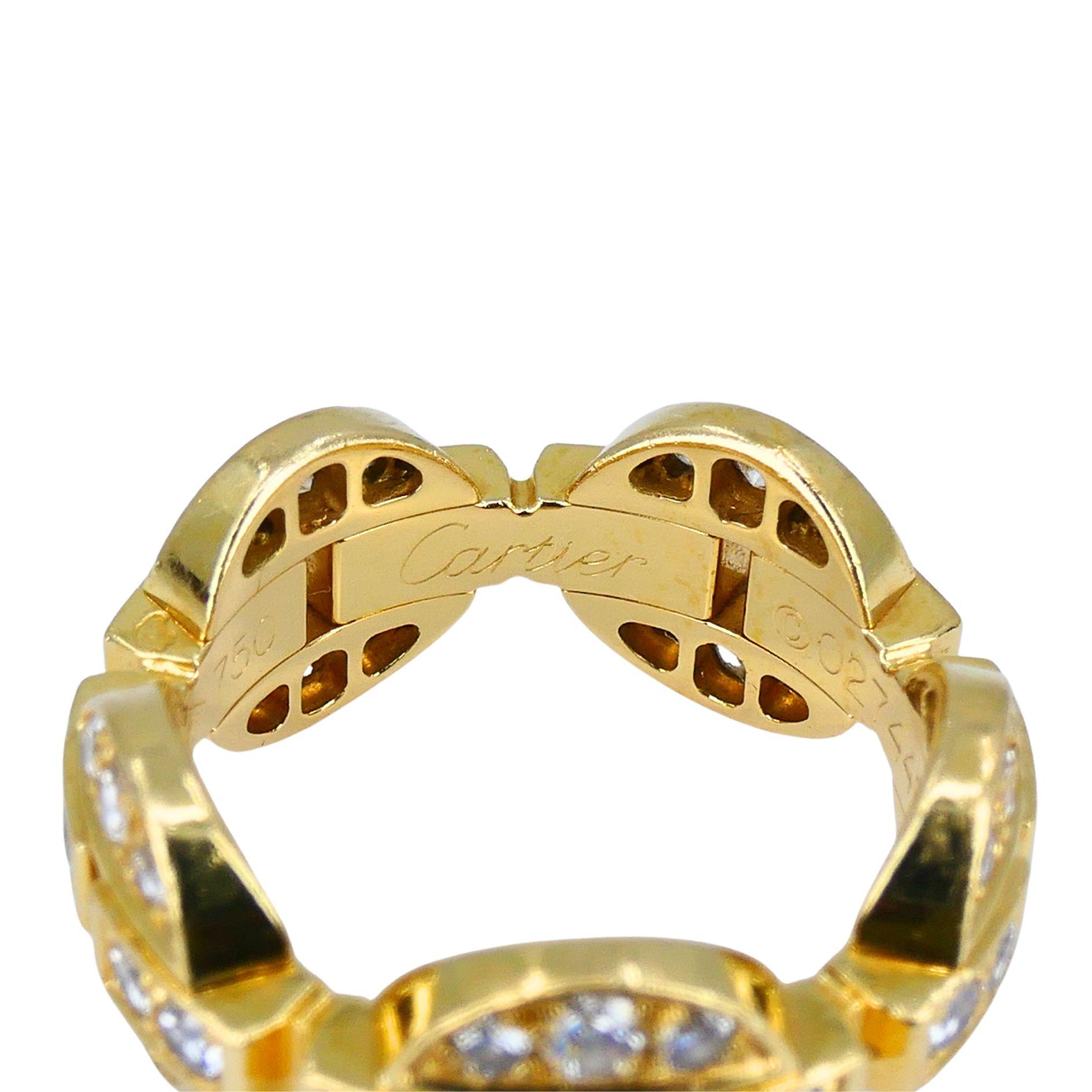 Bague en or 18k à diamants Cartier Maillon en vente 6