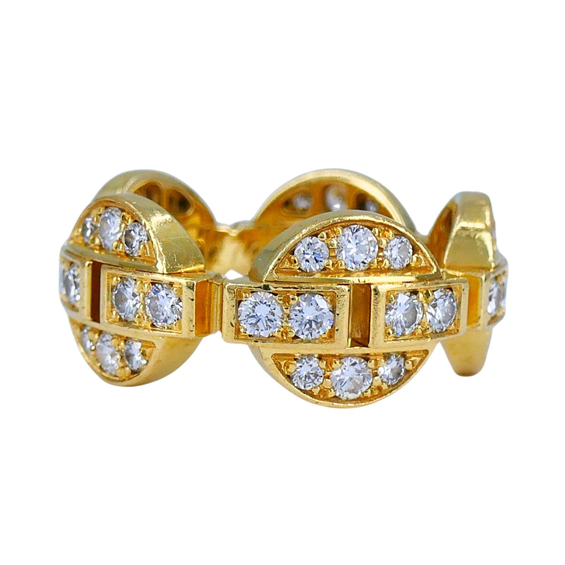 Bague en or 18k à diamants Cartier Maillon en vente 2