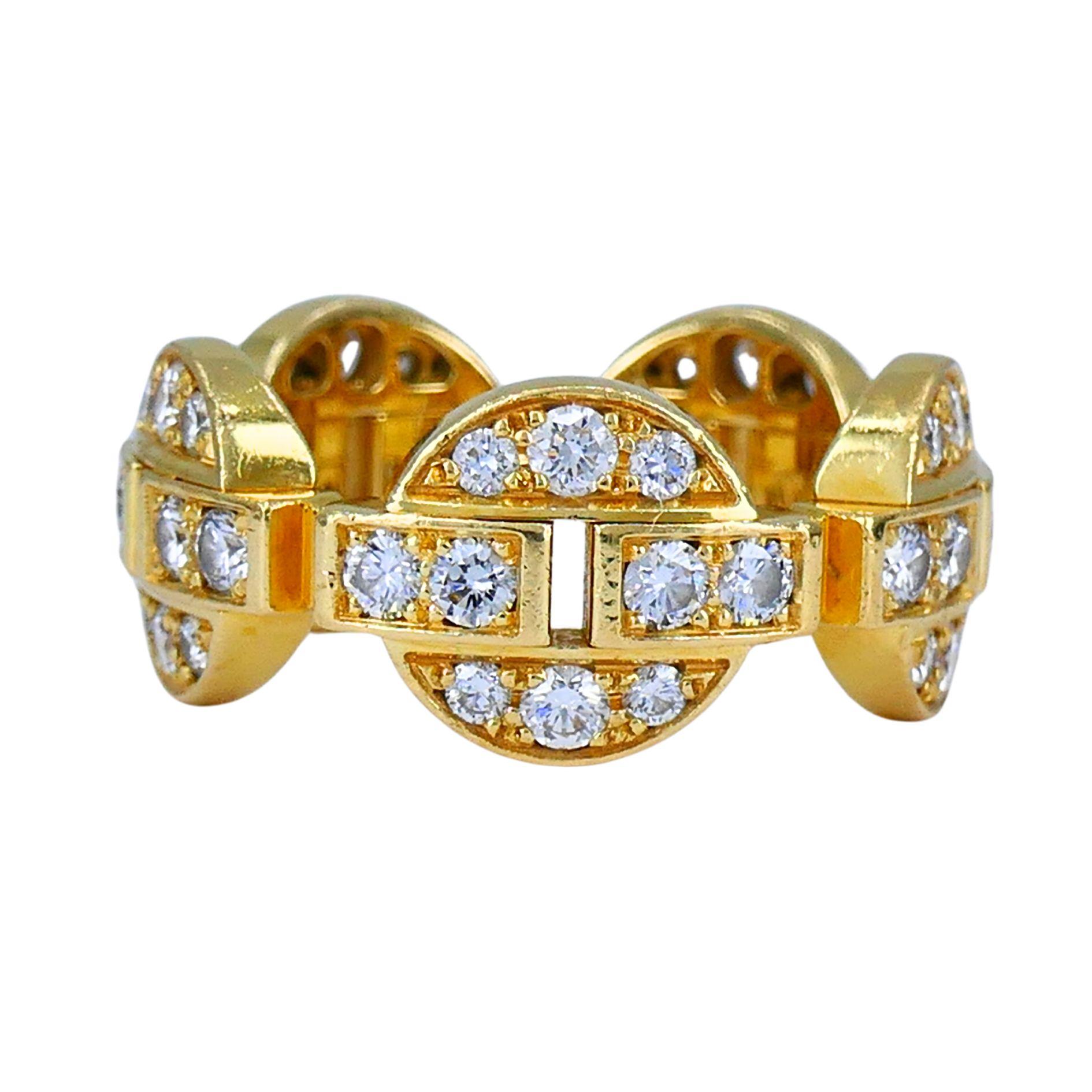 Bague en or 18k à diamants Cartier Maillon Bon état - En vente à Beverly Hills, CA