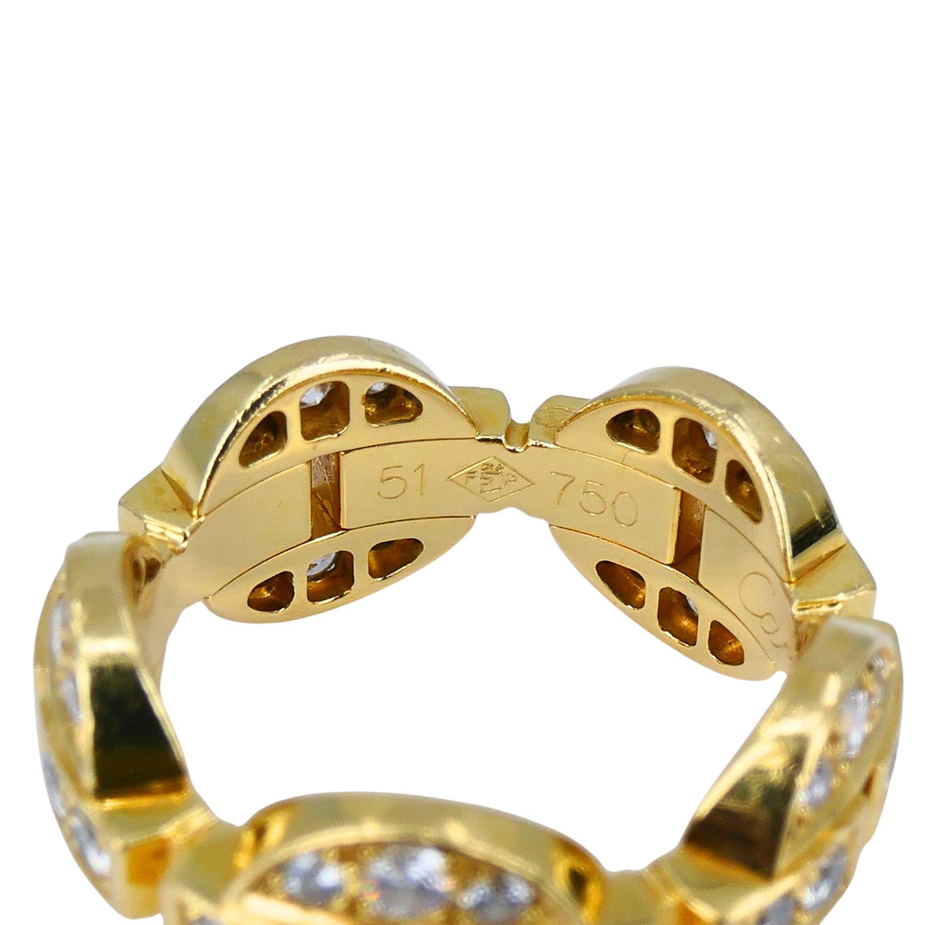 Bague en or 18k à diamants Cartier Maillon en vente 5