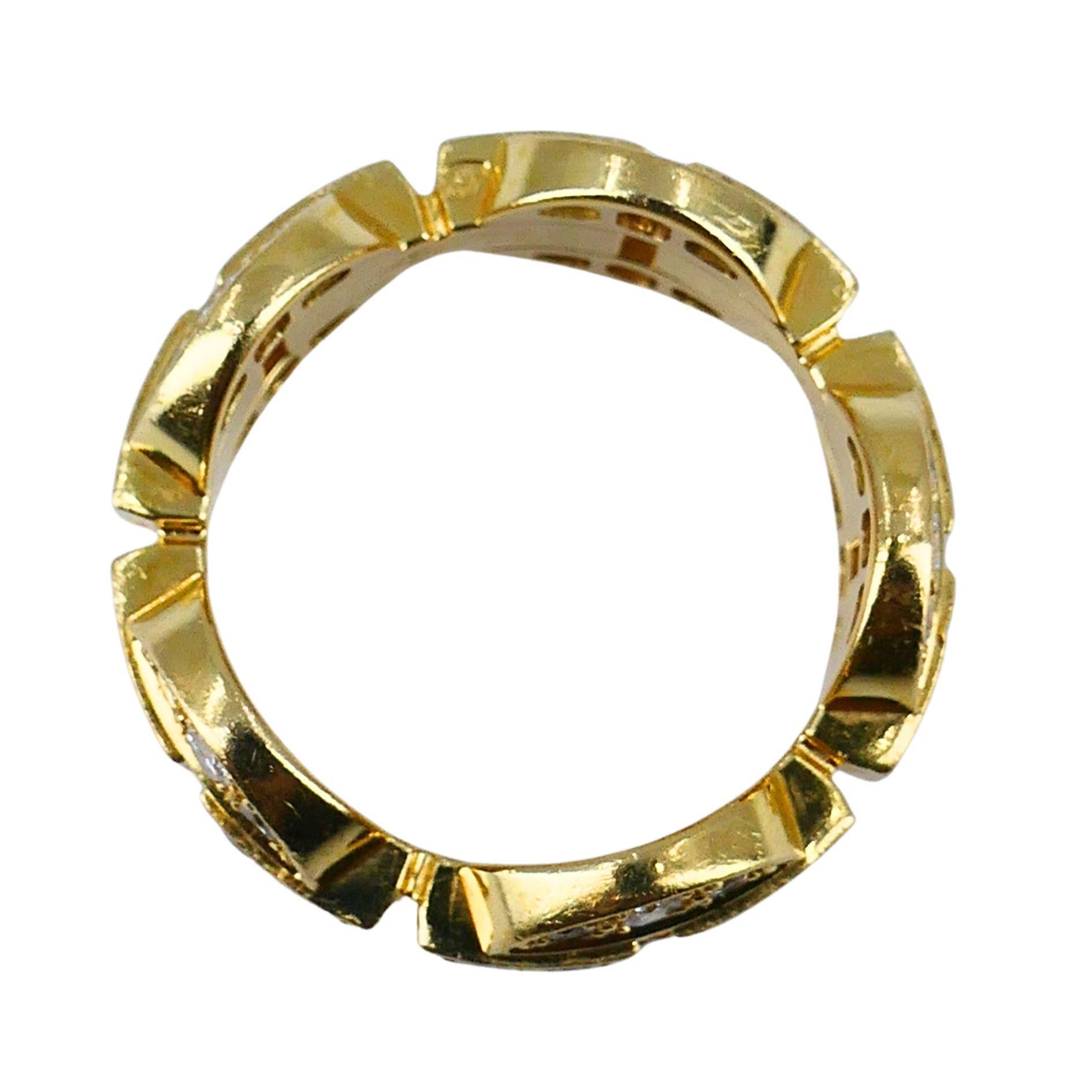 Bague en or 18k à diamants Cartier Maillon en vente 4