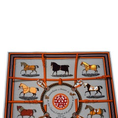 Hermes Couvertures et Tenues de Jour Equestrian Cotton Velvet Throw Blanket