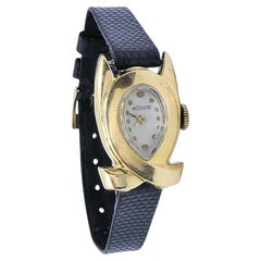 Vintage LeCoultre 14k Gold Ladies Teardrop Cocktail Watch