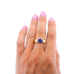 Bague vintage Chaumet Paris en or 18 carats sertie d'une tanzanite, années 1990