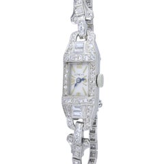 Art Deco Platinum Diamond Genève Ladies Cocktail Watch Circa 1930s