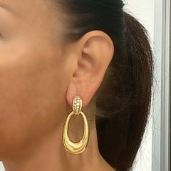 Cartier Paris Georges L'Enfant Interchangeable 18k Gold Doorknocker Earrings