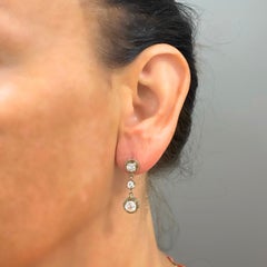 Vintage Ming’s 14k Gold Diamond Dangle Earrings