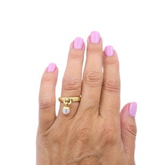 Tiffany & Co. Fascination 18k Gold Pearl Drop Ring