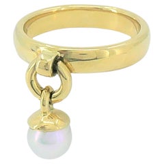 Tiffany & Co. Fascination 18k Gold Pearl Drop Ring