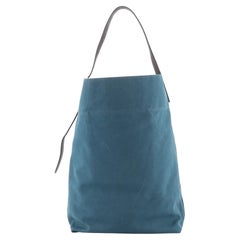 Hermes Etriviere Shoulder Bag Toile and Leather Blue