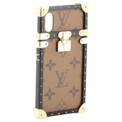 Louis Vuitton Eye Trunk with Strap for iPhone X Reverse Monogram Canvas Brown