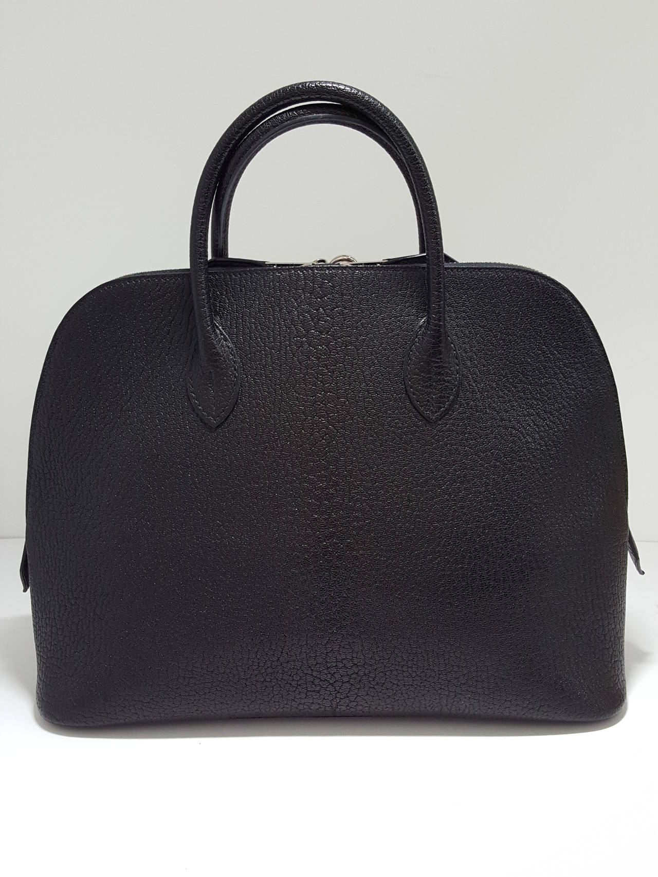 Now here is a fabulous HERMES Bag!  This is the Bolide 31 cm in soft and durable Chevre (Goat hide).  It is lightweight and scratch resistant.  This bag was originally called the Bugatti in 1923 and it was the first bag to have a zipper. The design