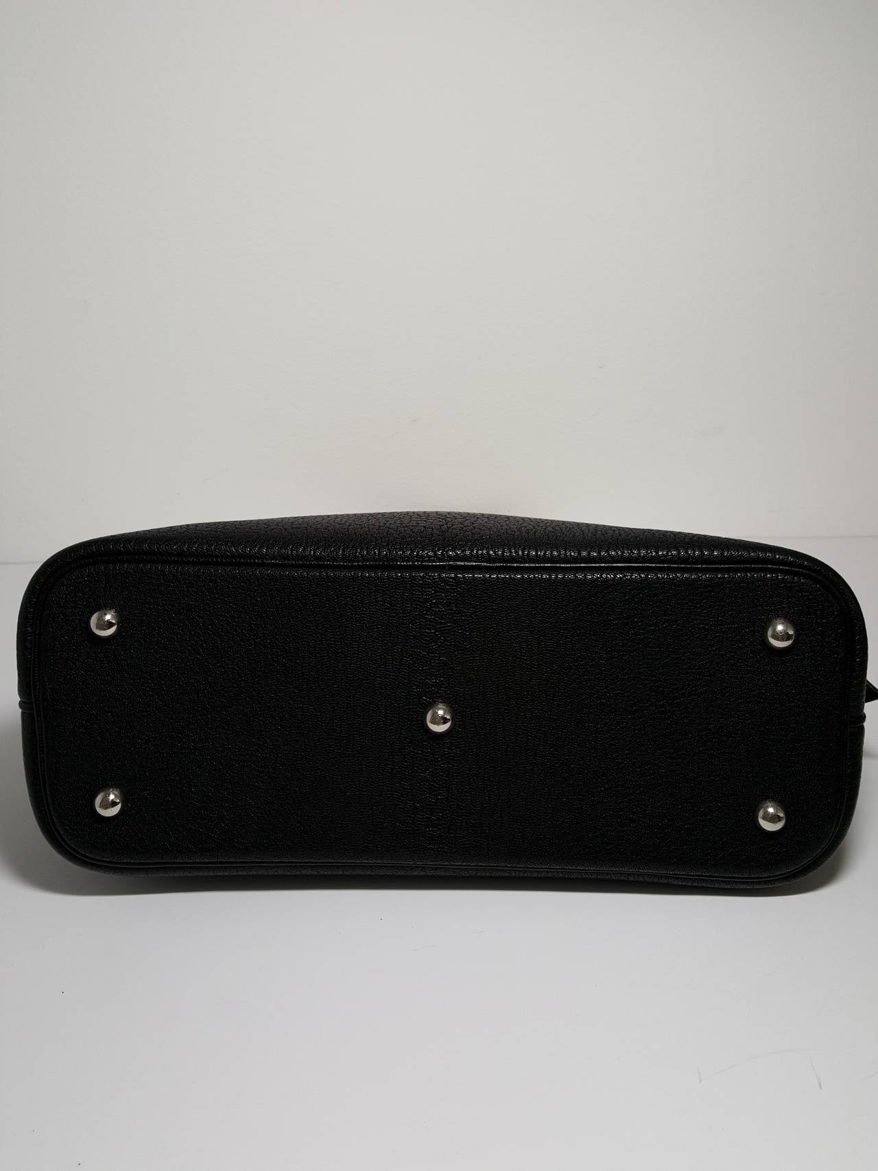 HERMES Bolide 31 in Gorgeous Black Chevre (Goat Skin) With Silver ...