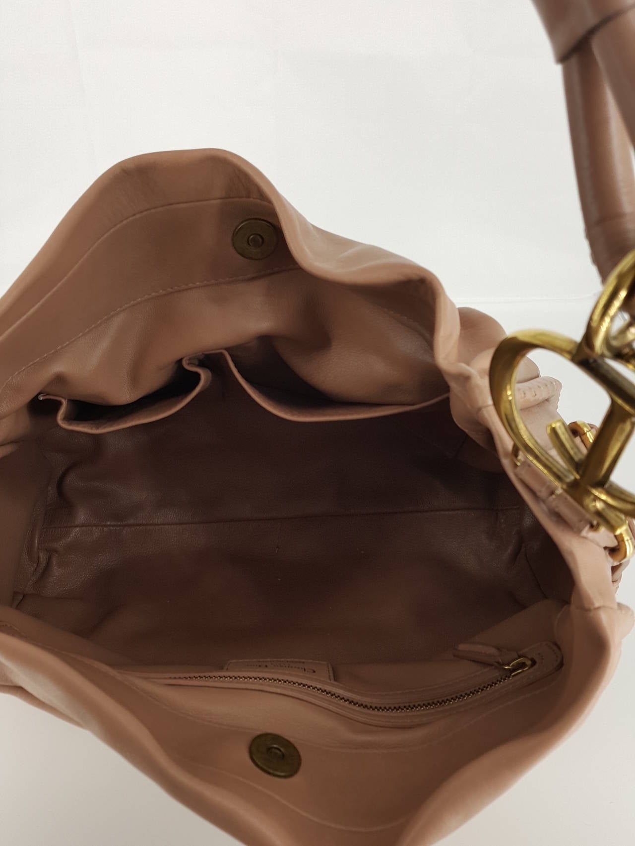 CD  Hobo Bag 23 With Chain Nude Pink-Beige Calfskin