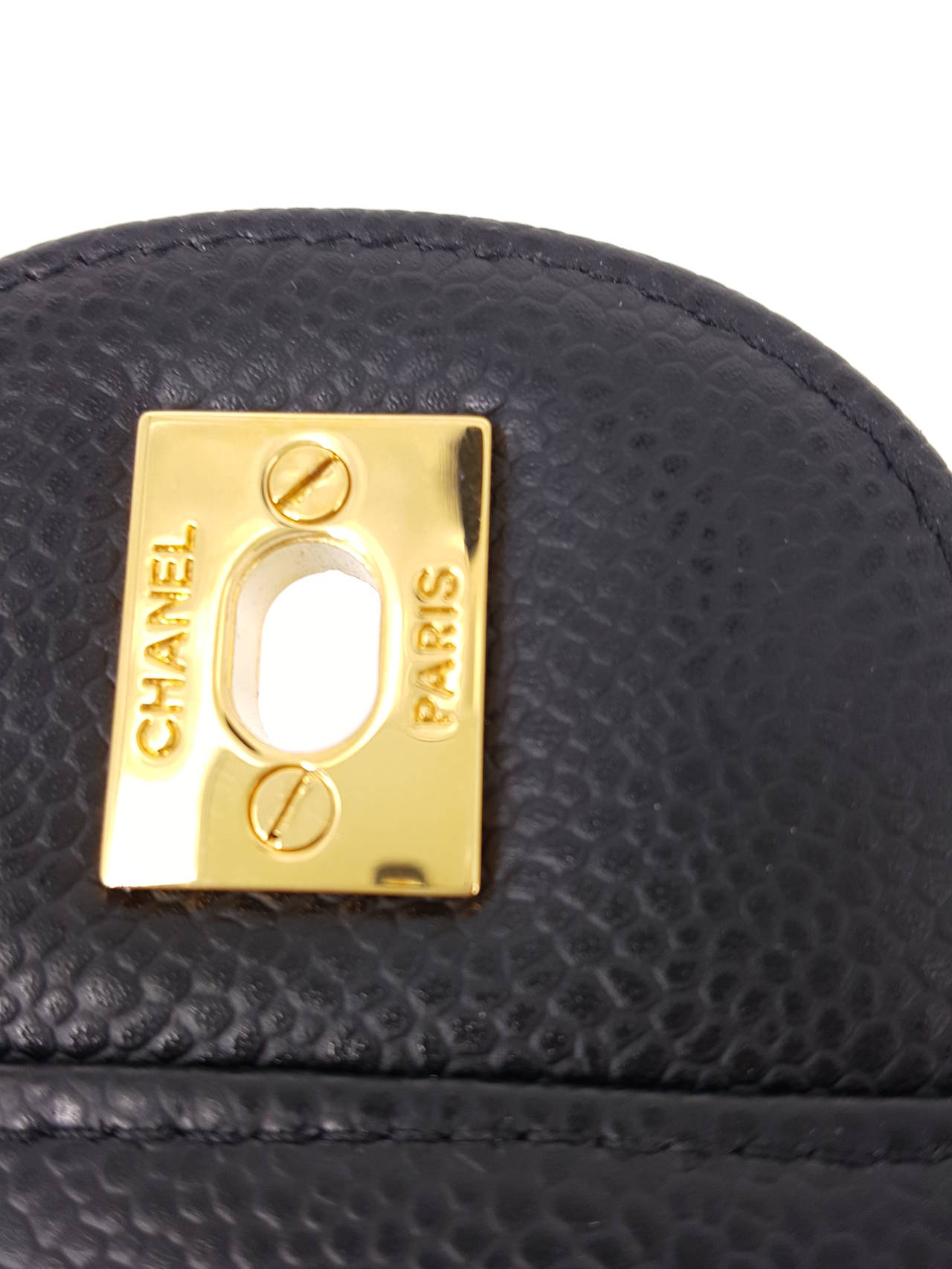 CHANEL Black Caviar XL Single Flap Jumbo with Gold Hardware. 2