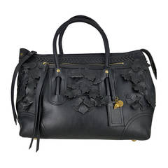 XL Alexander McQueen Limited Edition Handbag with Leather Leaves.