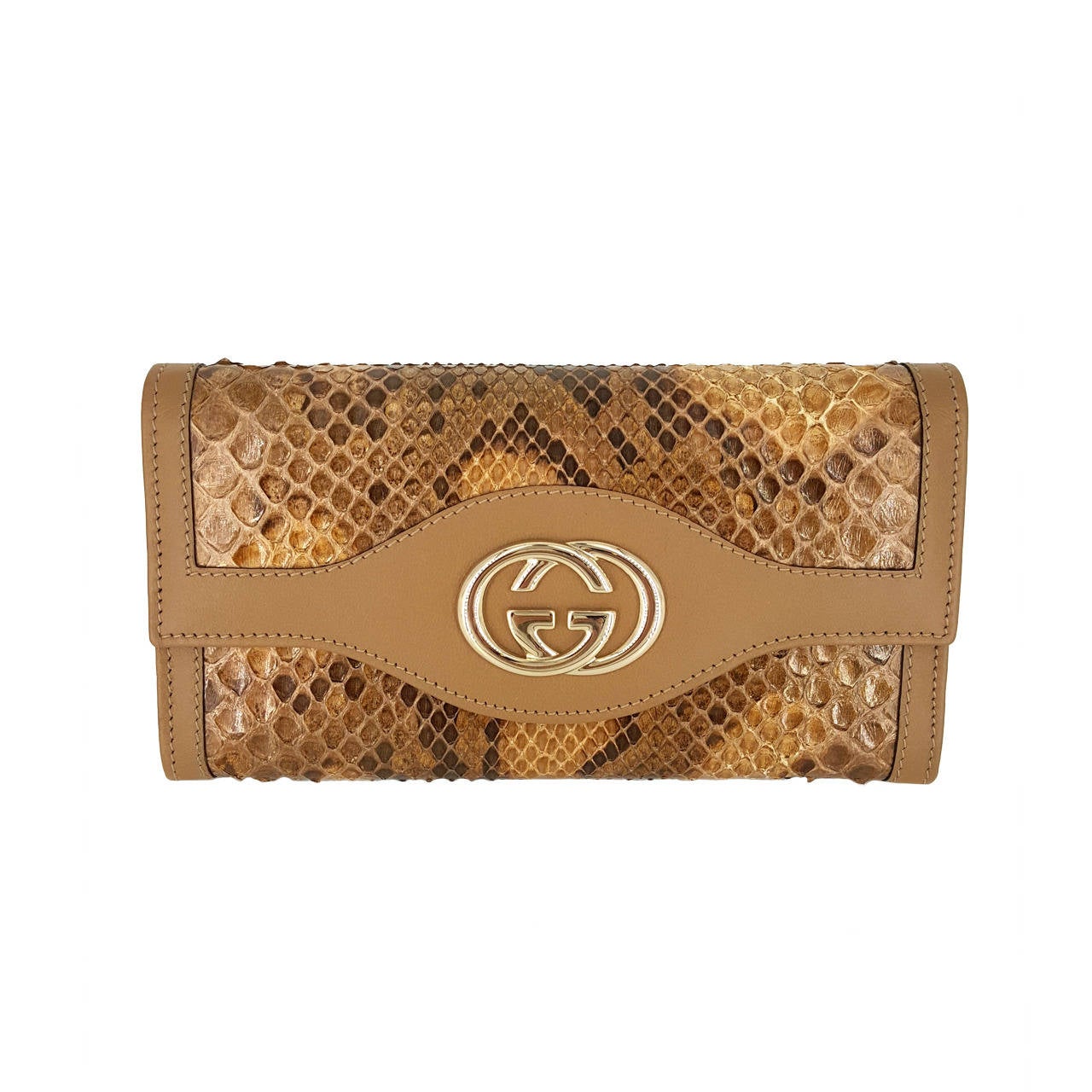 Gucci Python Wallet With Gold Hardware- Never Used.