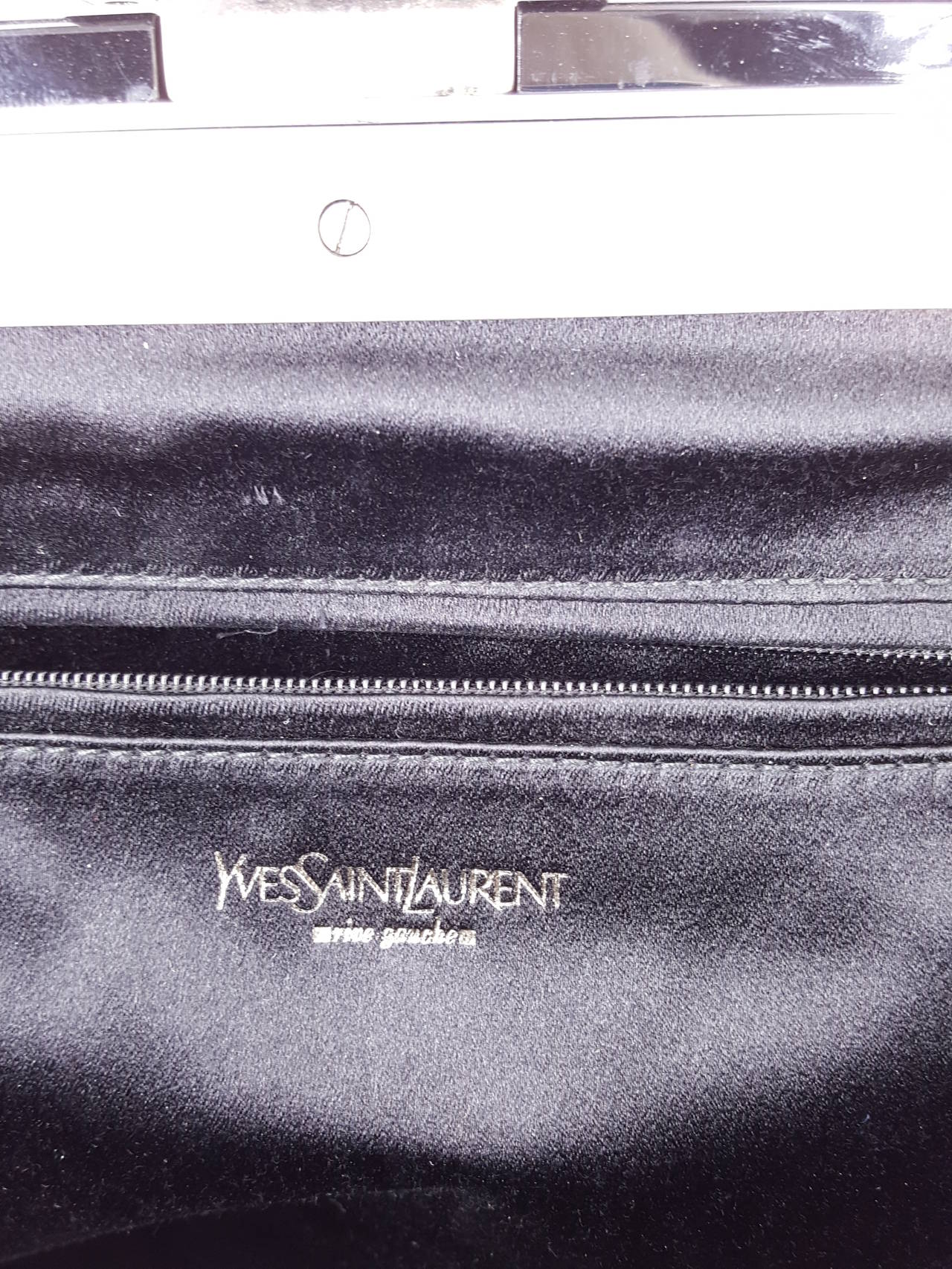 ysl black velvet handbag  