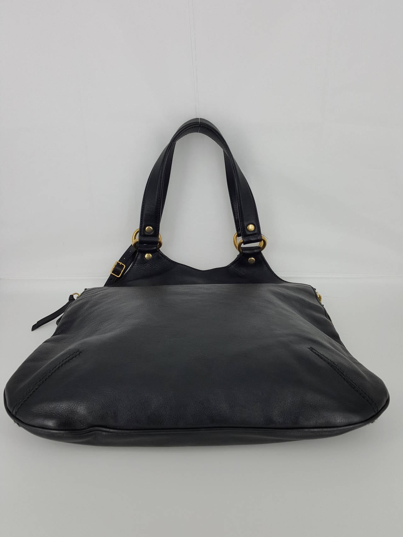 YSL Yves Saint Laurent Black Leather Tribute Bag. For Sale at 1stdibs  