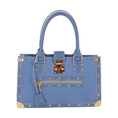 Louis Vuitton Le Fabuleaux In Blue Suhali Leather With Gold Trim.