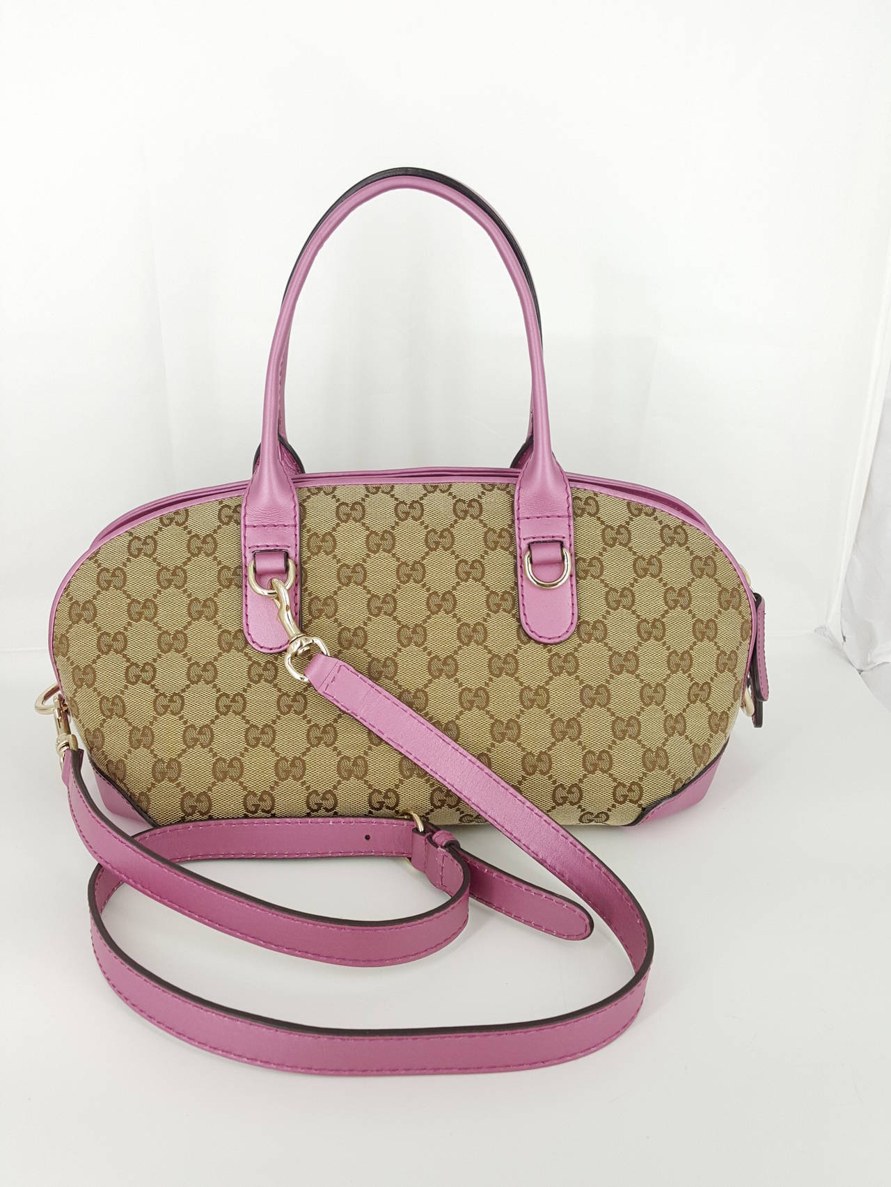 Gucci "GG" Bamboo Heart Medium Satchel with Strap.