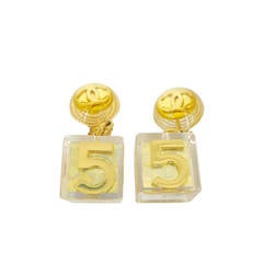 Vintage CHANEL No. 5 Lucite Hanging Earrings 97A.