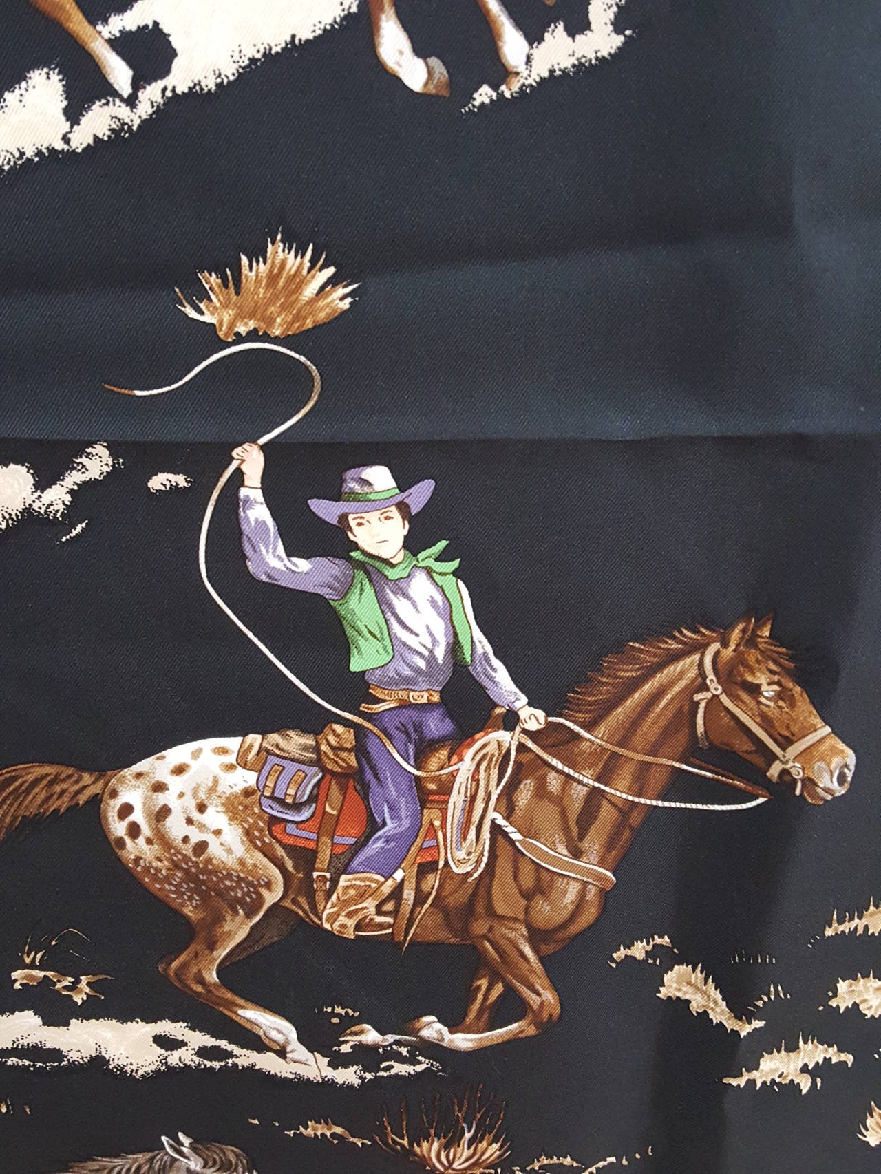 hermes les mustangs scarf