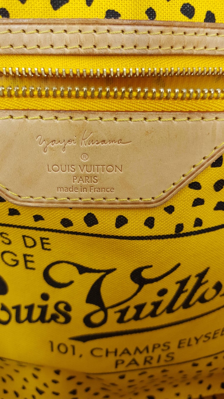 Louis Vuitton Limited Edition Yayoi Kusama Yellow Monogram Waves
