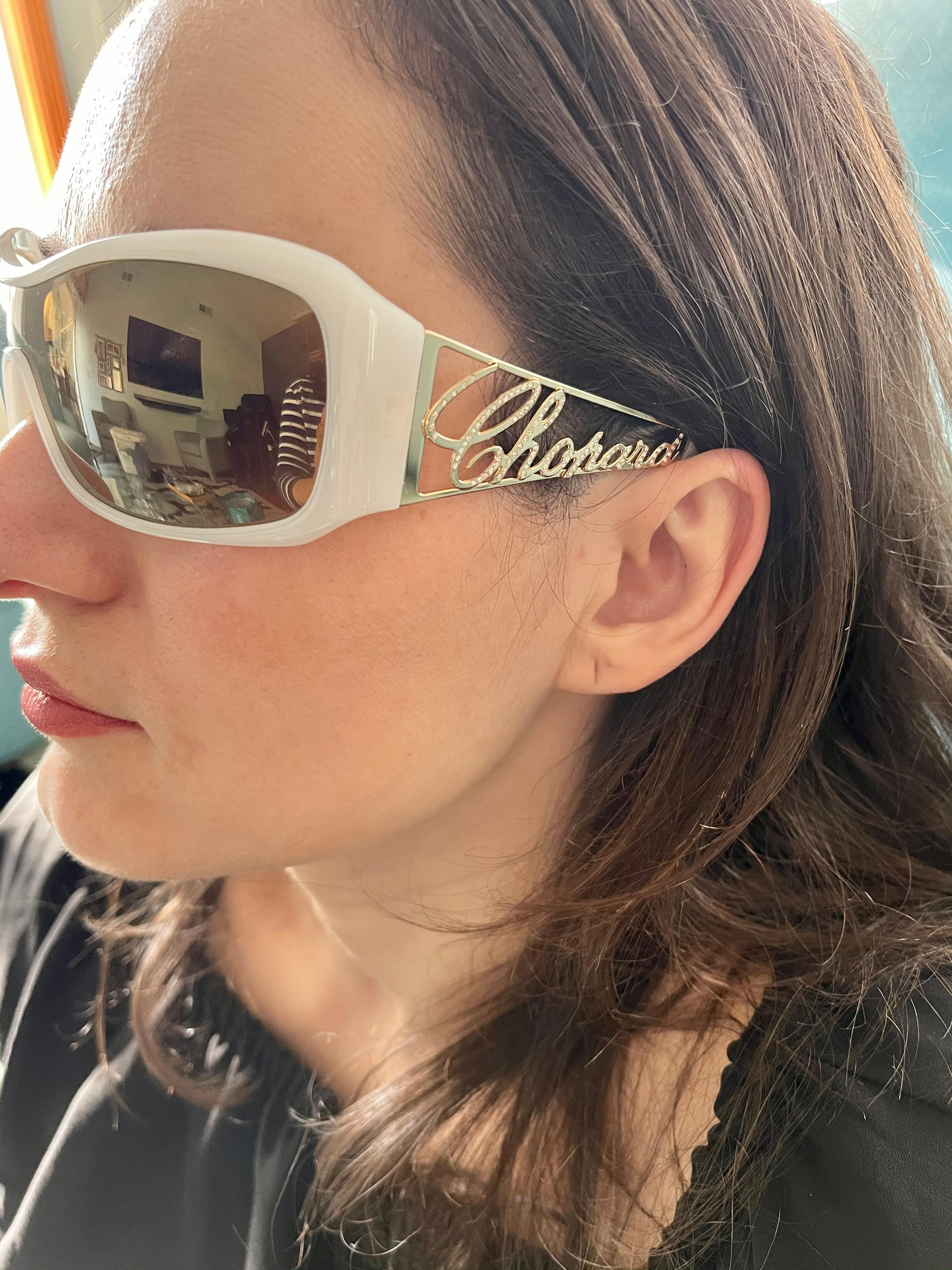 Chopard SCH 029S 9EN CH 294314 Gold Women Sunglasses, Oversized, Made in Italy 5