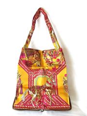 Hermes Silkypop Tote Handbag Danse du Cheval Marwari Yellow