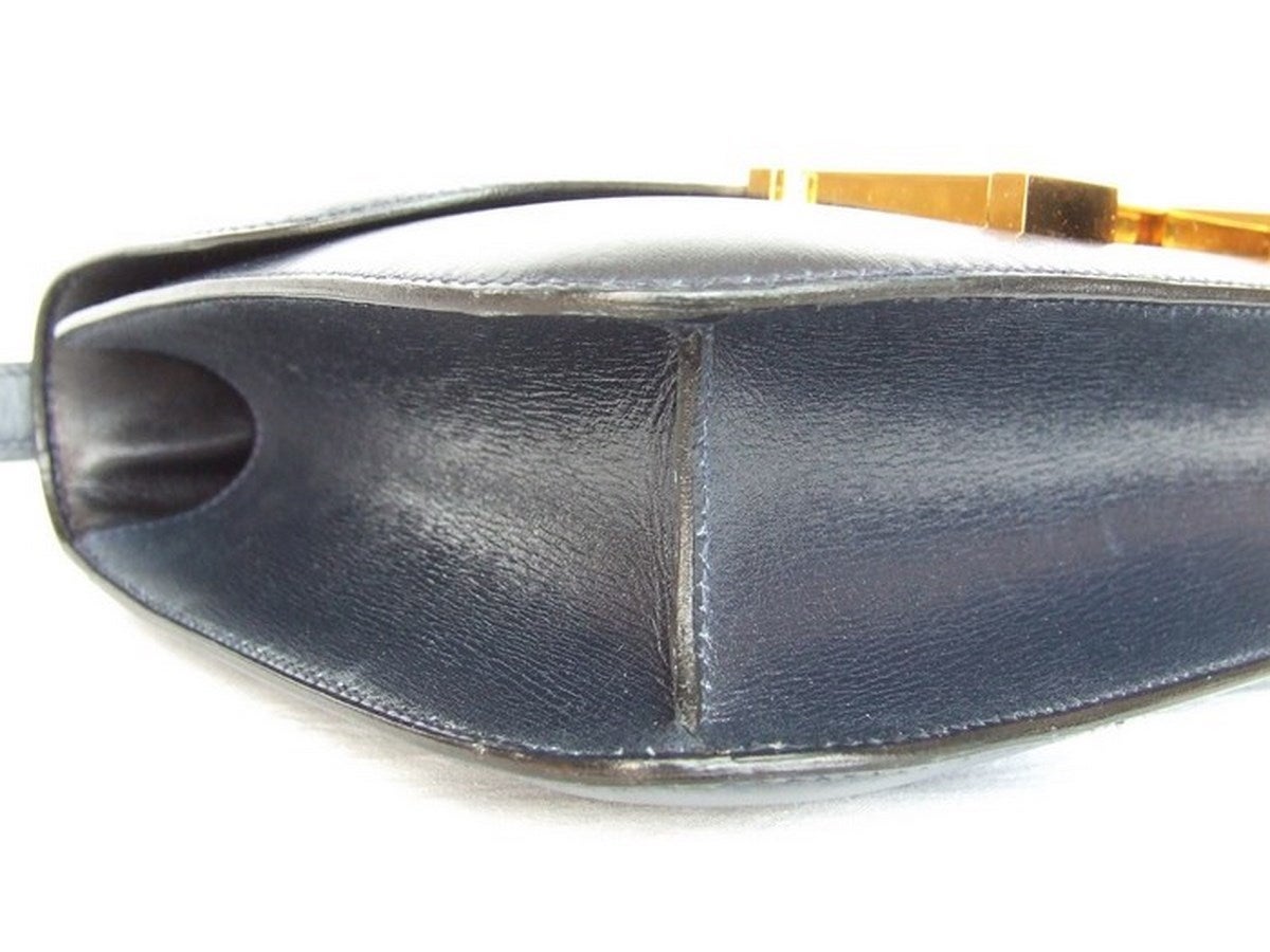 Vintage Hermes Constance H Bag Blue Box Leather Gold Hardware 23 ...