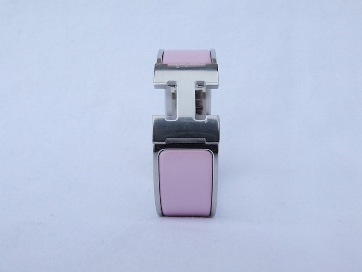 Authentic Hermes Clic Clac H Enamel Bracelet Rose Pink Size PM 60 2