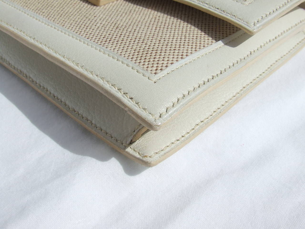 birkin bags cost - Authentic Hermes Vintage Medor Clutch Handbag Canvas Leather Gold ...