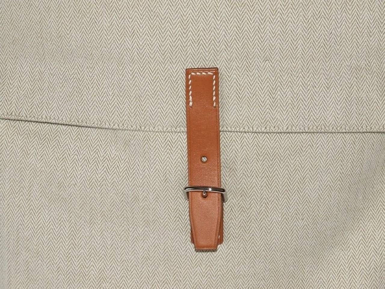Authentic Hermes Canvas Tote bag Canvas Leather at 1stdibs