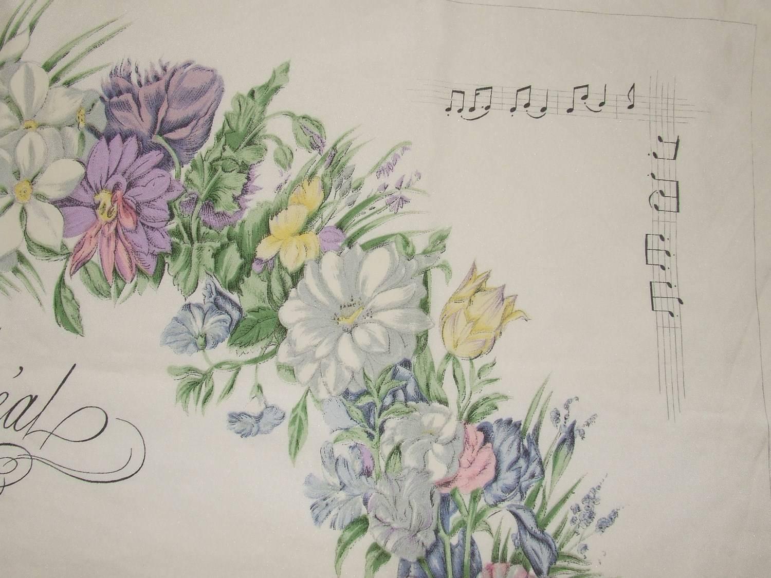RARO Foulard di seta Hermes autentico FLOREALE Grygkar 1957 1