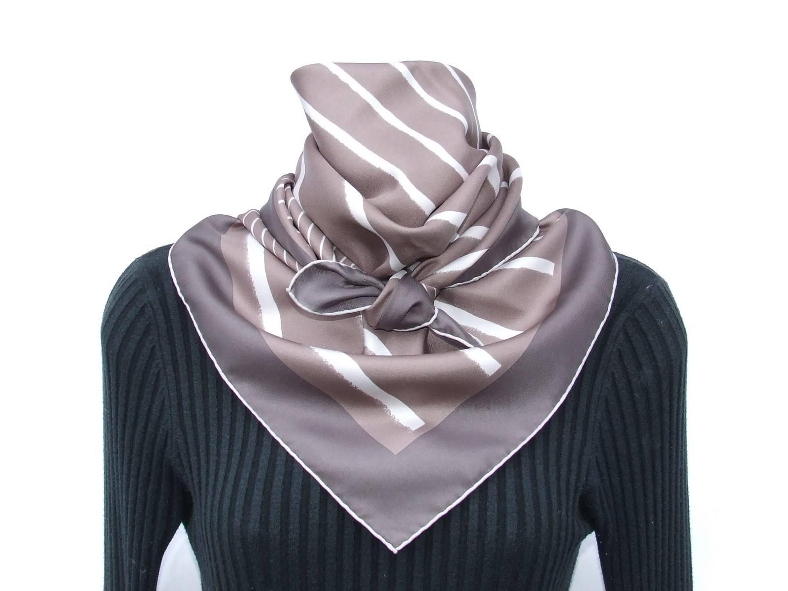 brown hermes scarf
