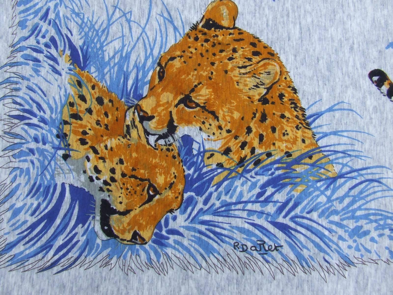 Hermes Cotton Scarf Shawl T-Shirt Guepards Cheetahs Grey 110 cm 2