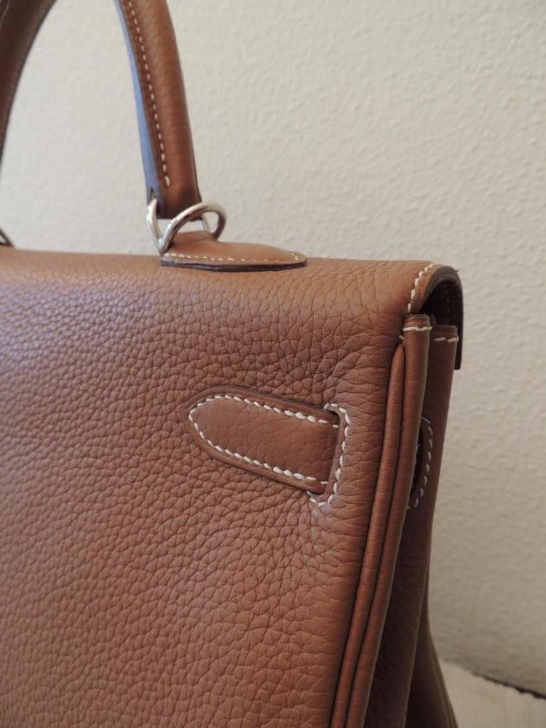 hermes kelly ii retourne 32 taurillion clemence brown gold ...