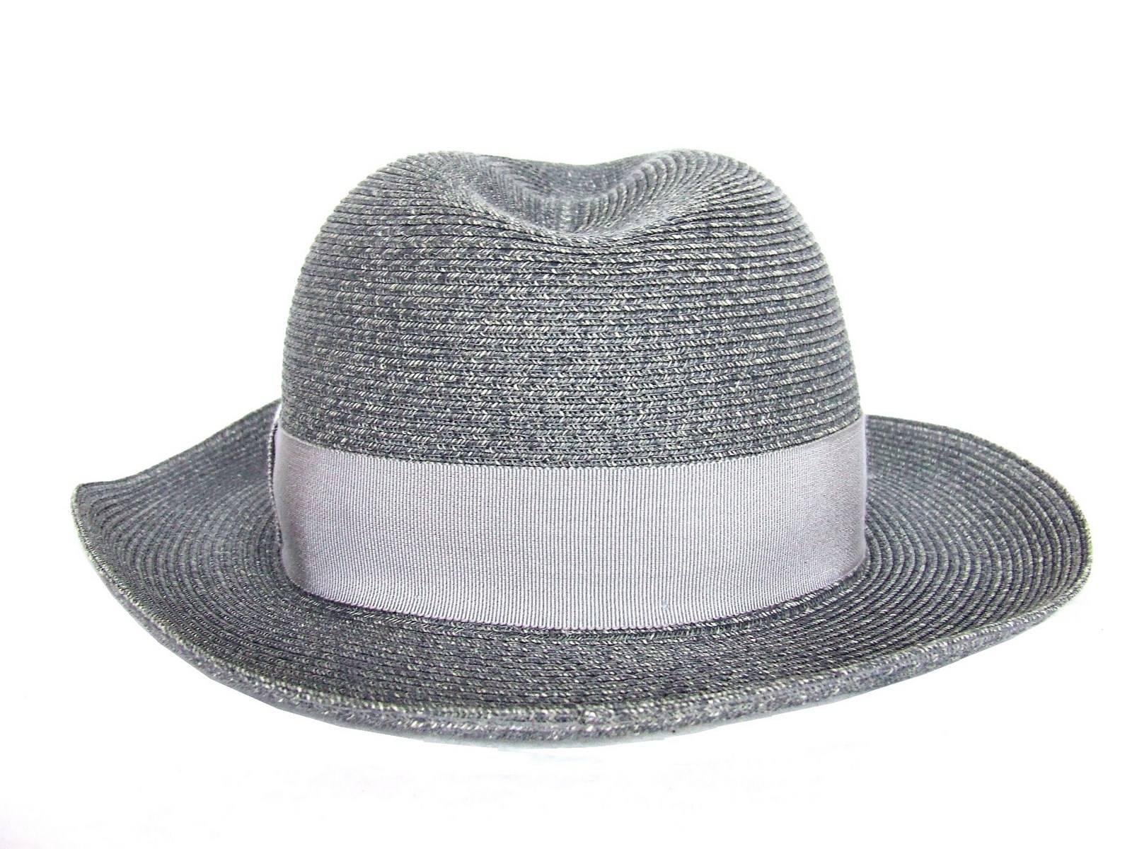 Gray Hermes Sun Hat Panama Grey Size 59 