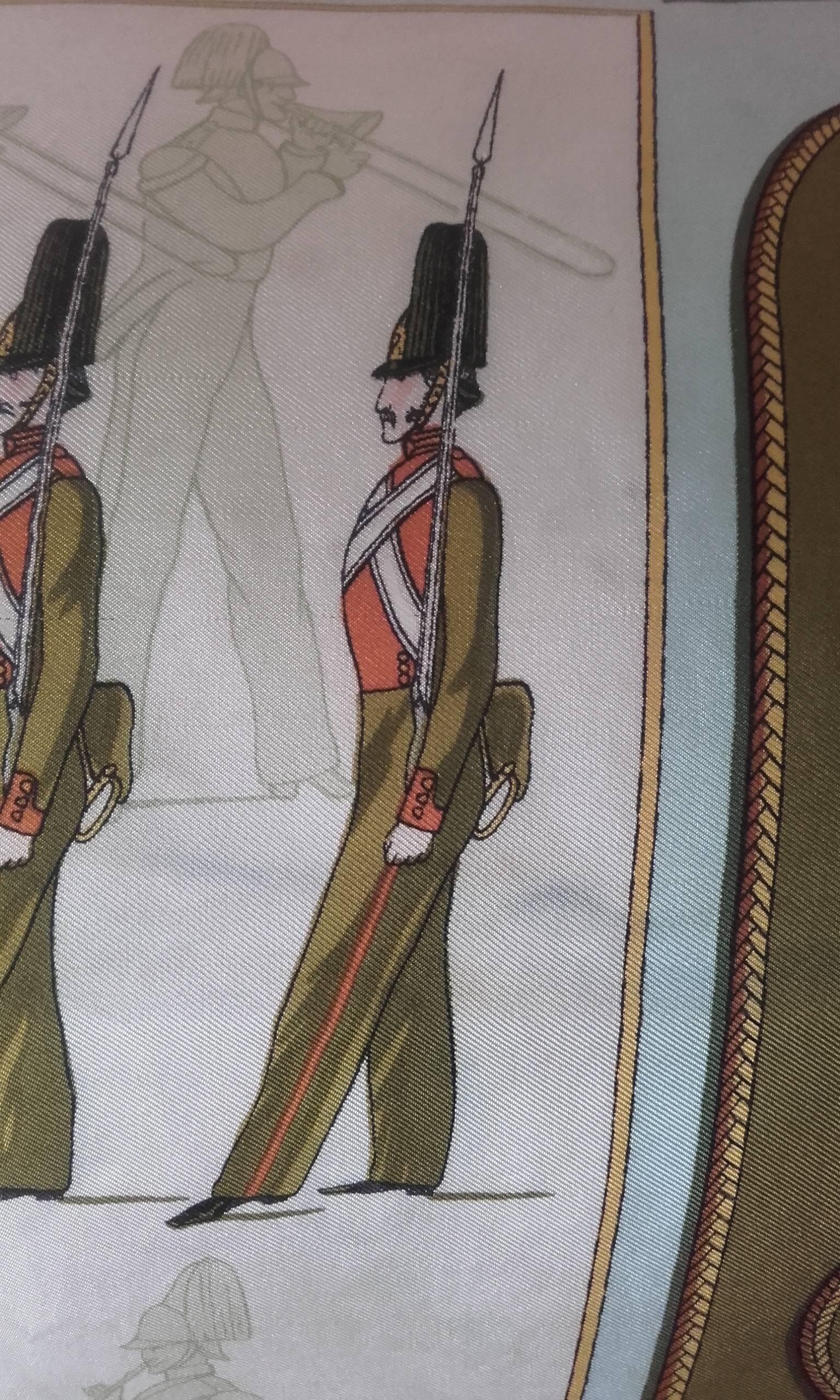 Hermes Collectible Vintage Silk Scarf La Parade Heron 50 years old 90 cm 6