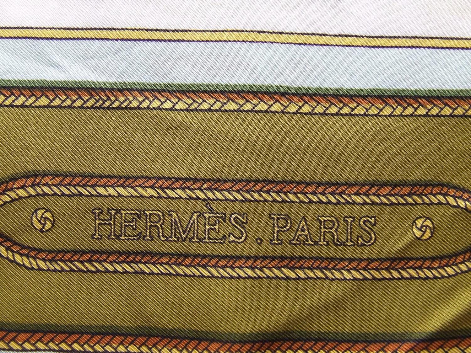 Hermes Collectible Vintage Silk Scarf La Parade Heron 50 years old 90 ...