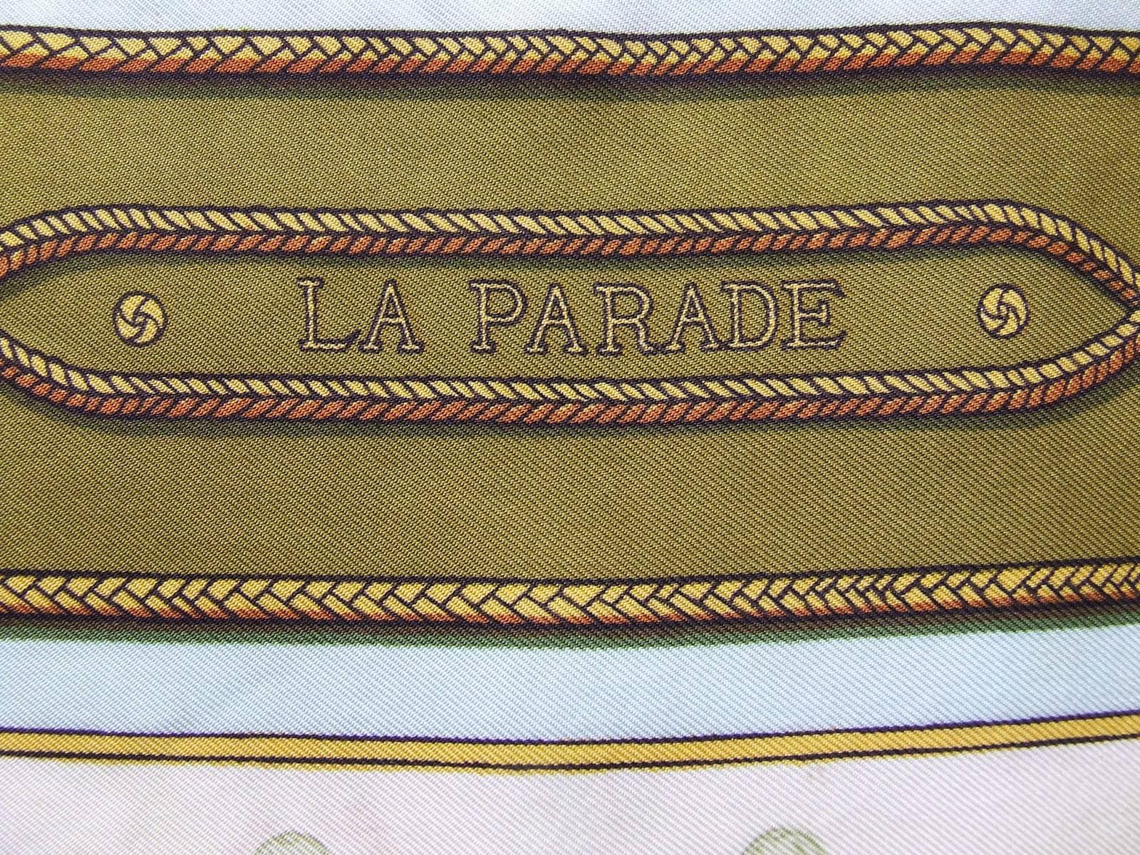 Hermes Collectible Vintage Silk Scarf La Parade Heron 50 years old 90 cm 2