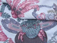 Hermes Silk Scarf Chapeau Hat Blue Pink 90 cm