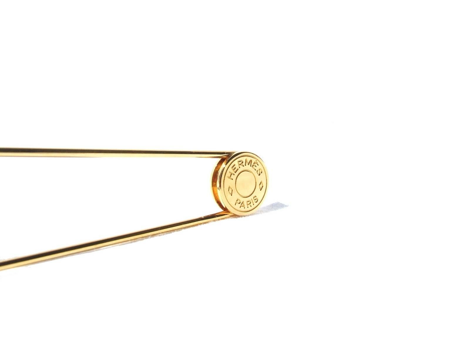 Women's Hermes Golden Pin Brooch