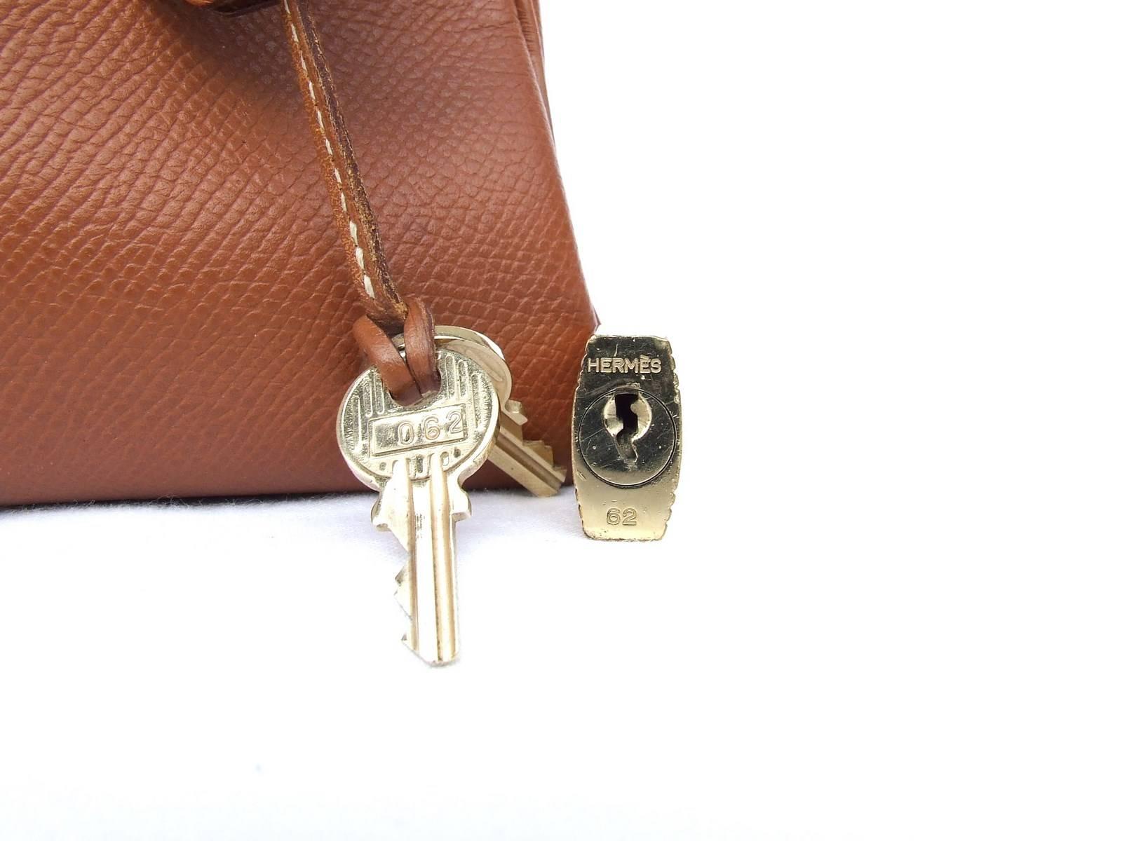 Women's Hermes Kelly 28 Bag Retourne Gold Epsom Leather Gold HDW 