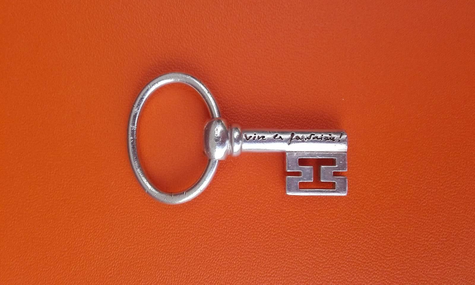 Hermes Key Ring Key Holder Charm Pendant Silver Collector Item RARE 2