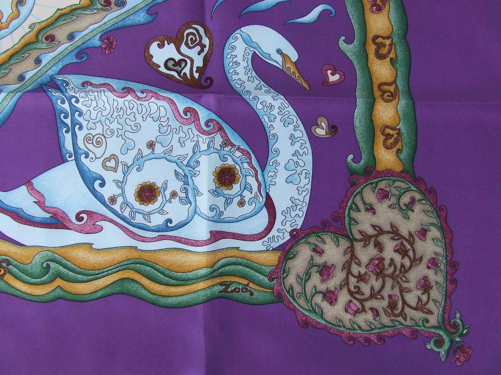 hermes purple scarf