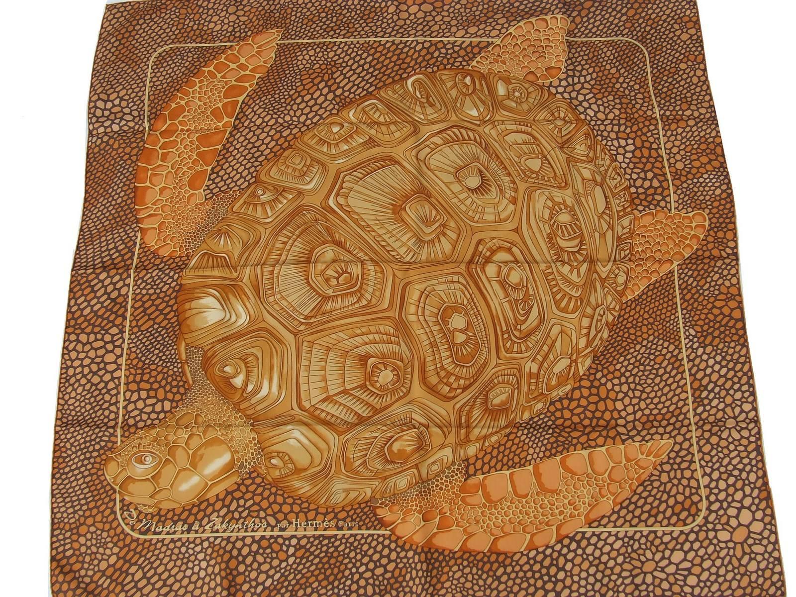 Amazing and Gorgeous Authentic Hermes Scarf

Rare and hard to find !

Title: De Madras A Zakynthos

Pattern: turtle and tortoiseshell

Made in France

Designed by Dominik Jarlegant in 2009

Made of 100% Silk

Colorways: Orange, Beige,