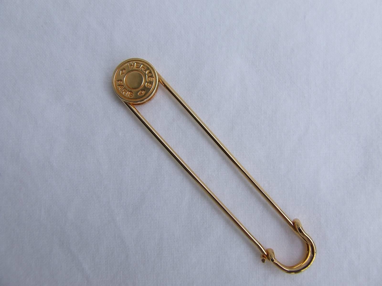 Women's Hermes Golden Pin Brooch